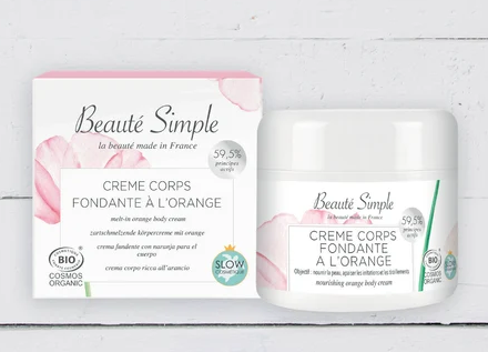 crème corps orange